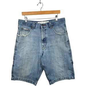 Vintage Straight Leg Cotton Bermuda Denim Shorts 34